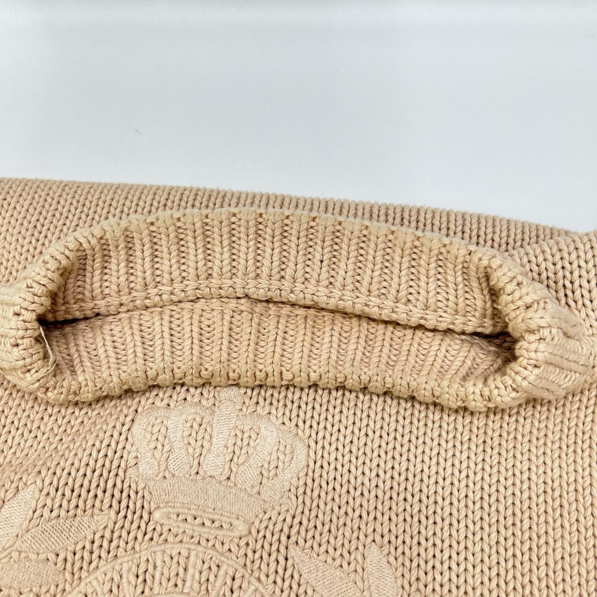 BALENCIAGA バレンシアガ 21年 664369 ベージュ エンブロイダリー BBロゴ ニット トップス