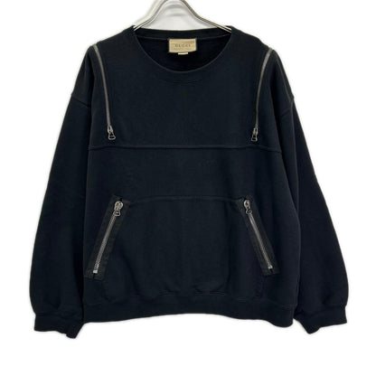 GUCCI グッチ 22AW 715897 ブラック ロゴ メタモルフォーシ スウェットシャツ トップス
