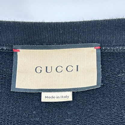 GUCCI グッチ 22AW 715897 ブラック ロゴ メタモルフォーシ スウェットシャツ トップス
