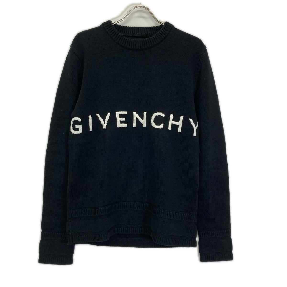 GIVENCHY ジバンシー 22SS BM90G9401M ブラック 4Gロゴ ロングスリーブ クルーネックニット トップス