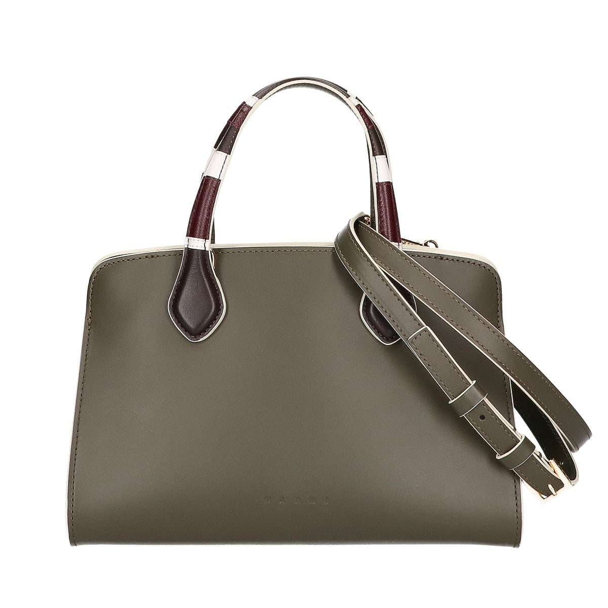 MARNI マルニ 新品未使用 BMMP0175A0 カーフレザー オーバーラップ ハンドバッグ