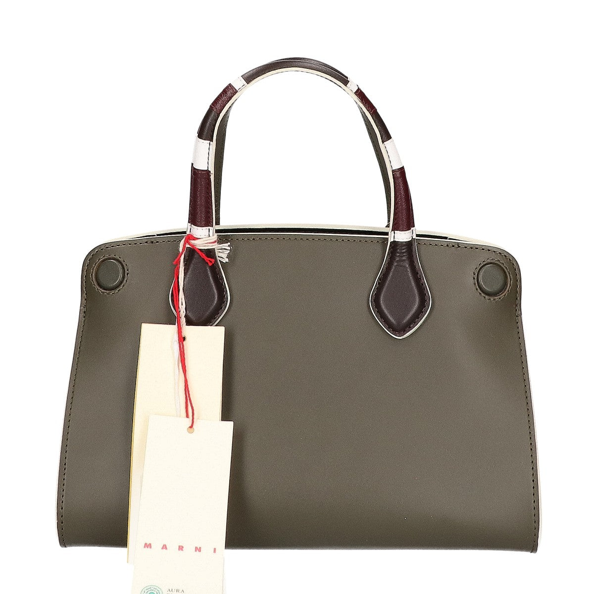 MARNI マルニ 新品未使用 BMMP0175A0 カーフレザー オーバーラップ ハンドバッグ