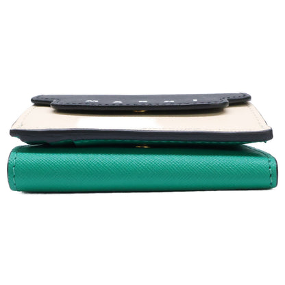 MARNI マルニ 【新品未使用】PFMO0125U1 LV520 ZP239 サフィアーノレザー 三つ折りウォレット 三つ折り財布（小銭入れあり）