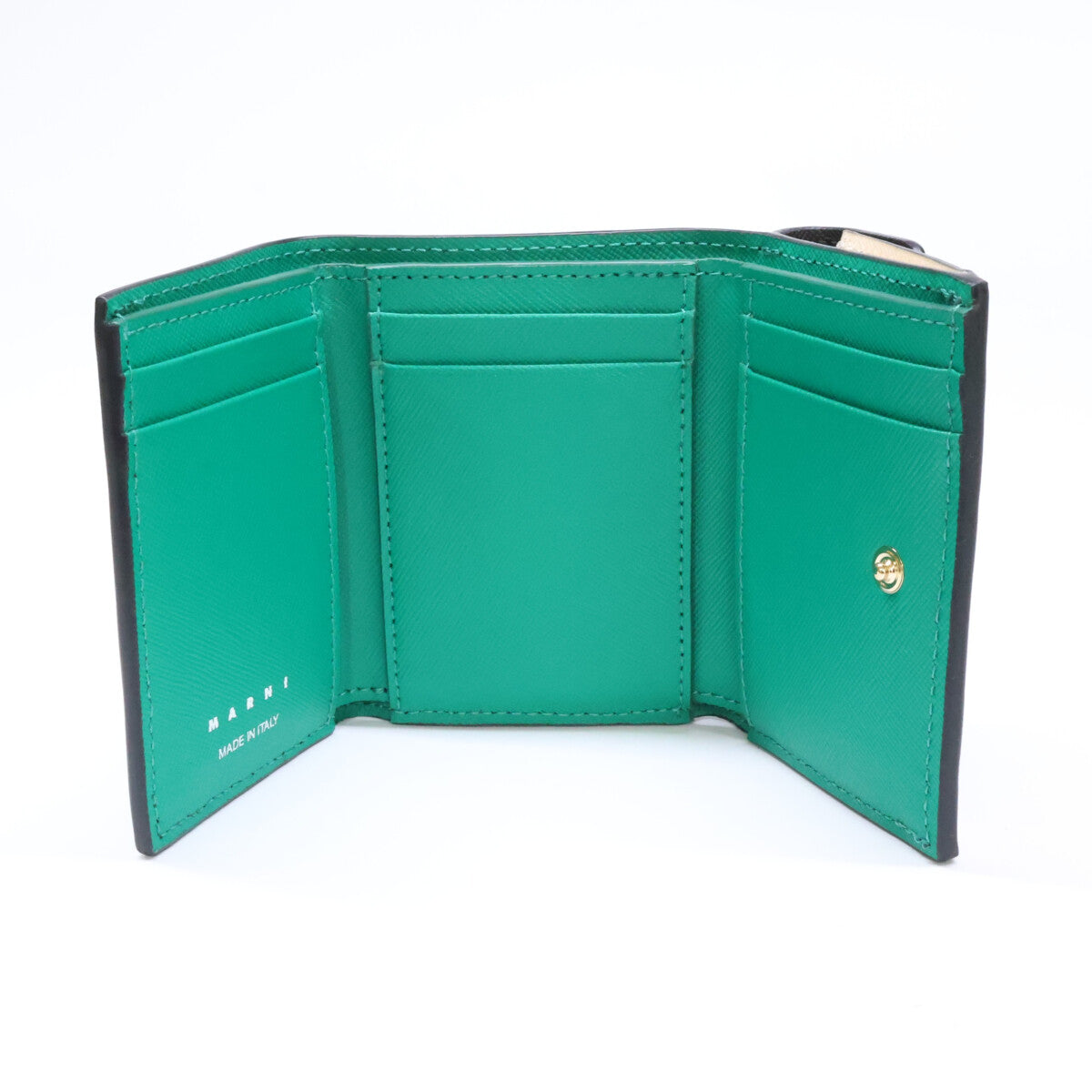MARNI マルニ 【新品未使用】PFMO0125U1 LV520 ZP239 サフィアーノレザー 三つ折りウォレット 三つ折り財布（小銭入れあり）