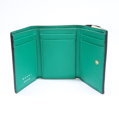 MARNI マルニ 【新品未使用】PFMO0125U1 LV520 ZP239 サフィアーノレザー 三つ折りウォレット 三つ折り財布（小銭入れあり）