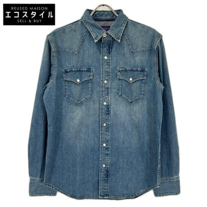 RalphLauren PURPLE LABEL ラルフローレン パープルレーベル 790729714001 インディゴ ライトブルー デニム ウエスタンシャツ トップス