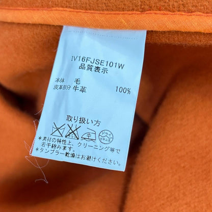 INVERTERE インバーティア IV16FJSE101W　オレンジ Joshua Ellis社製生地 ウール ダッフルコート コート