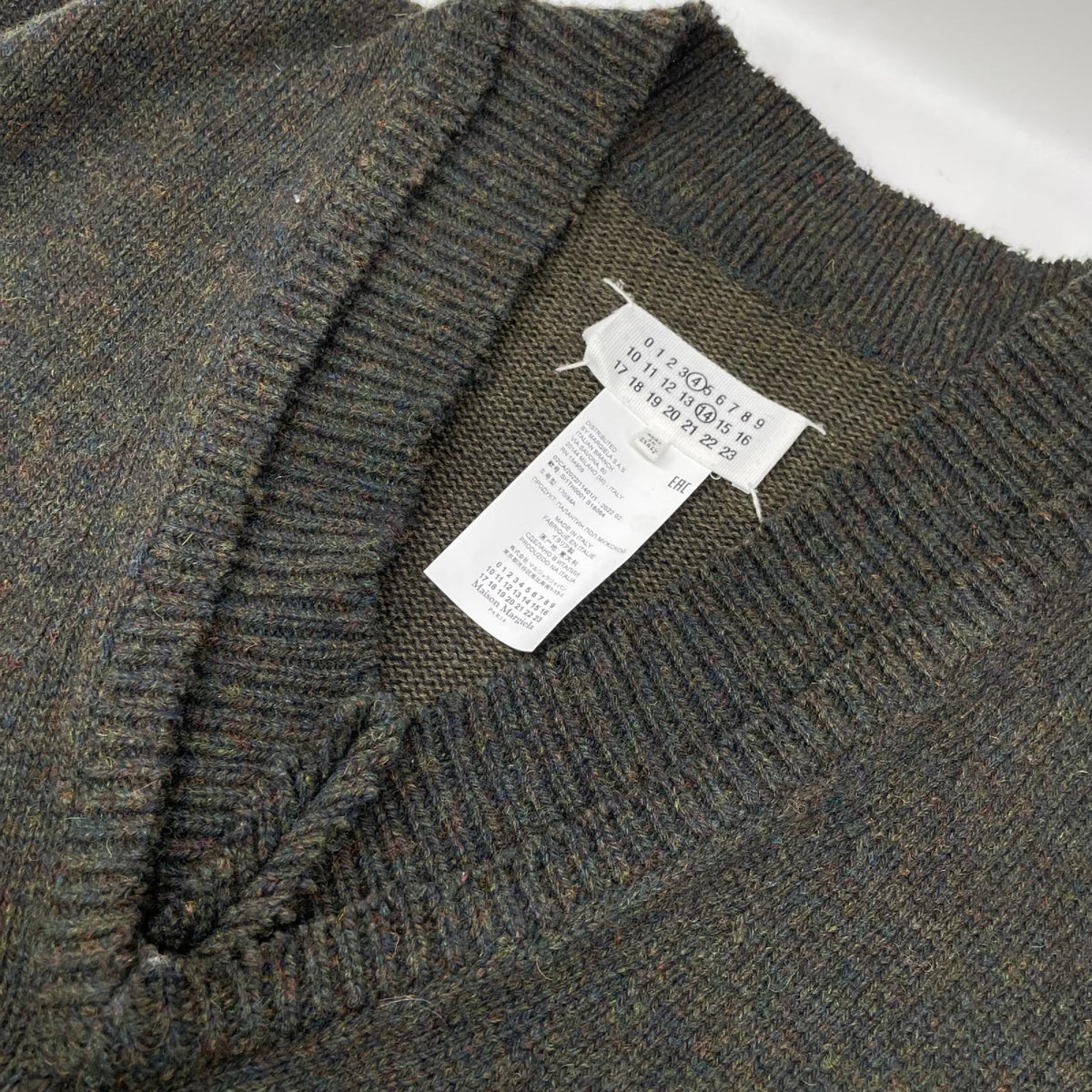 Maison margiela メゾンマルジェラ 22年 SI1TH0001 グレー ウールリネンタバード ベスト ベスト