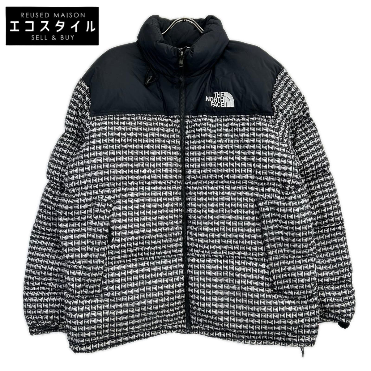 THE NORTH FACE ノースフェイス ×Supreme 21SS ND421001 グレー Studded Nuptse Jacket ダウンジャケット ジャケット