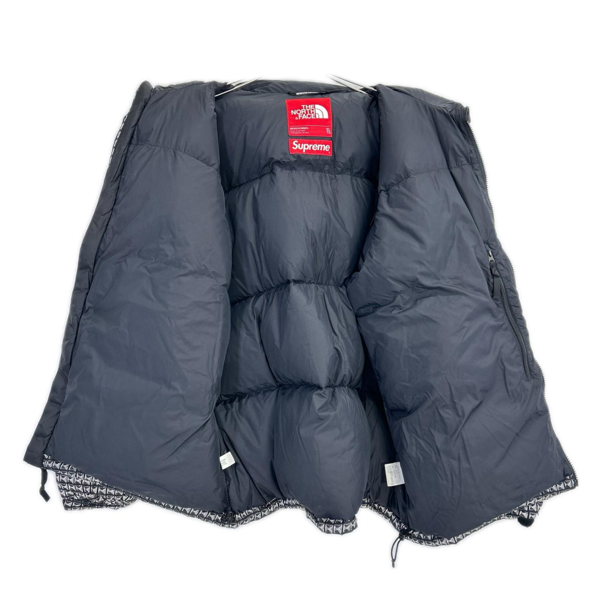 THE NORTH FACE ノースフェイス ×Supreme 21SS ND421001 グレー Studded Nuptse Jacket ダウンジャケット ジャケット