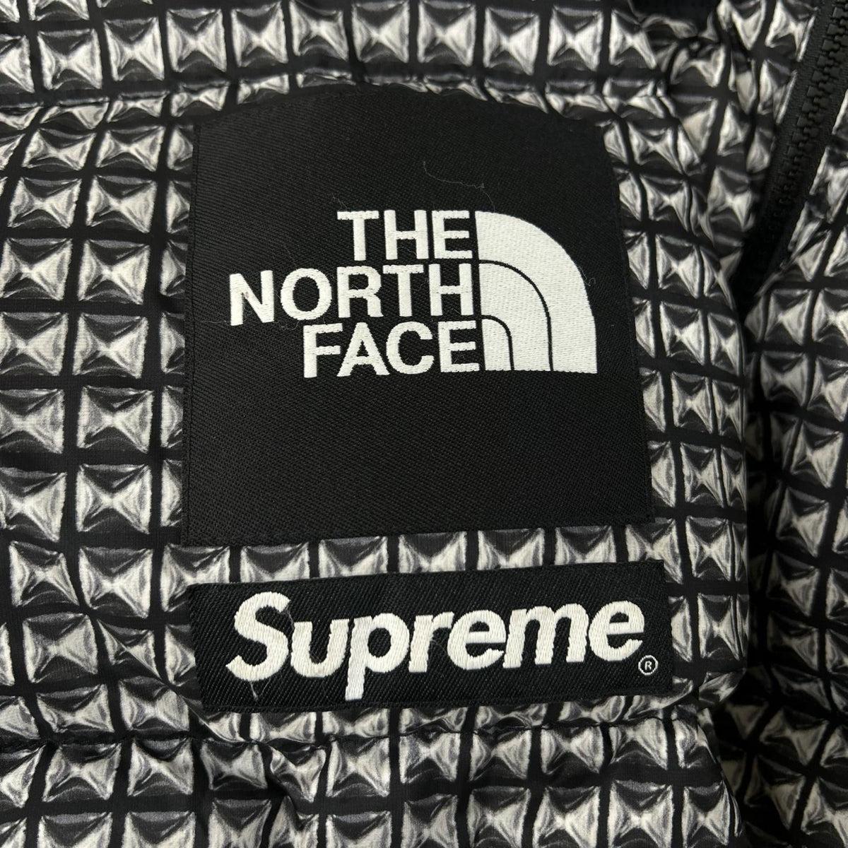 THE NORTH FACE ノースフェイス ×Supreme 21SS ND421001 グレー Studded Nuptse Jacket ダウンジャケット ジャケット