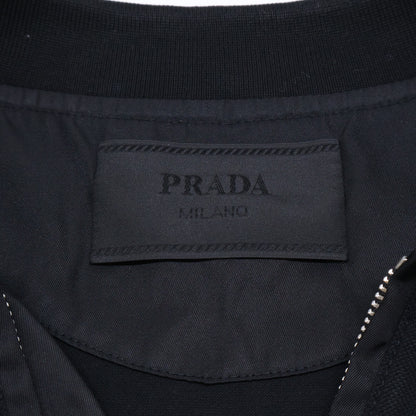 PRADA プラダ 【美品/国内正規/24年製】UJN903 Re-Nylon トライアングルロゴプレート ハーフジップ 半袖ポロシャツ トップス