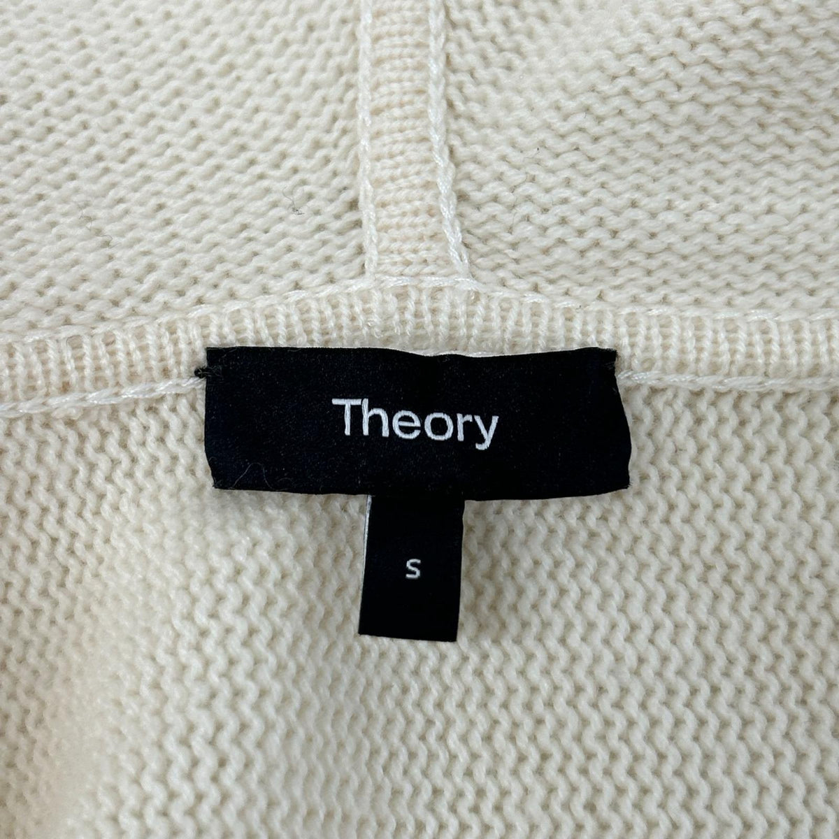 Theory セオリー アイボリー ウール カシミヤ混 ニット パーカー トップス