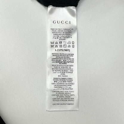 GUCCI グッチ 628411 ブラック カシミヤ100 ホースビットデザイン Vネック ニットトップス トップス