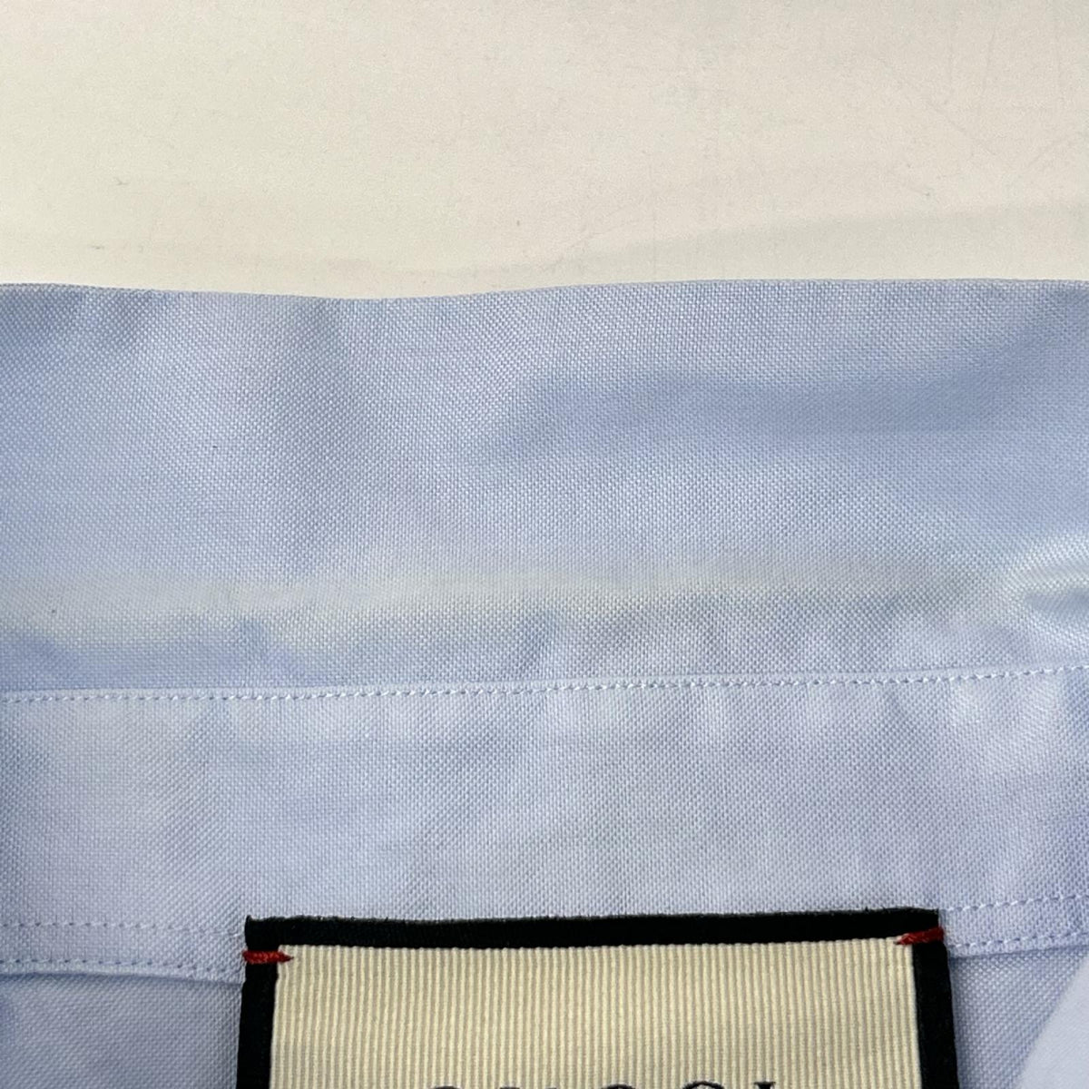 GUCCI グッチ 574518 ライトブルー コットン GGエンブロイダリーシャツ トップス
