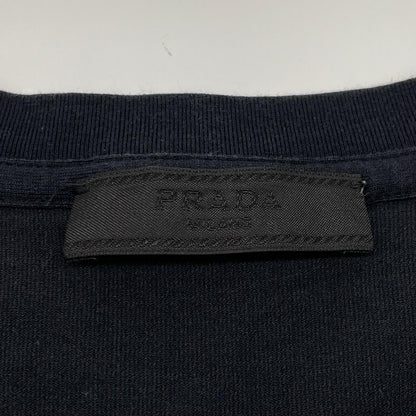 PRADA プラダ SJM251 ブラック コットン Vネック ポケットTシャツ トップス