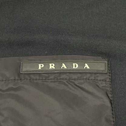 PRADA プラダ SJM251 ブラック コットン Vネック ポケットTシャツ トップス