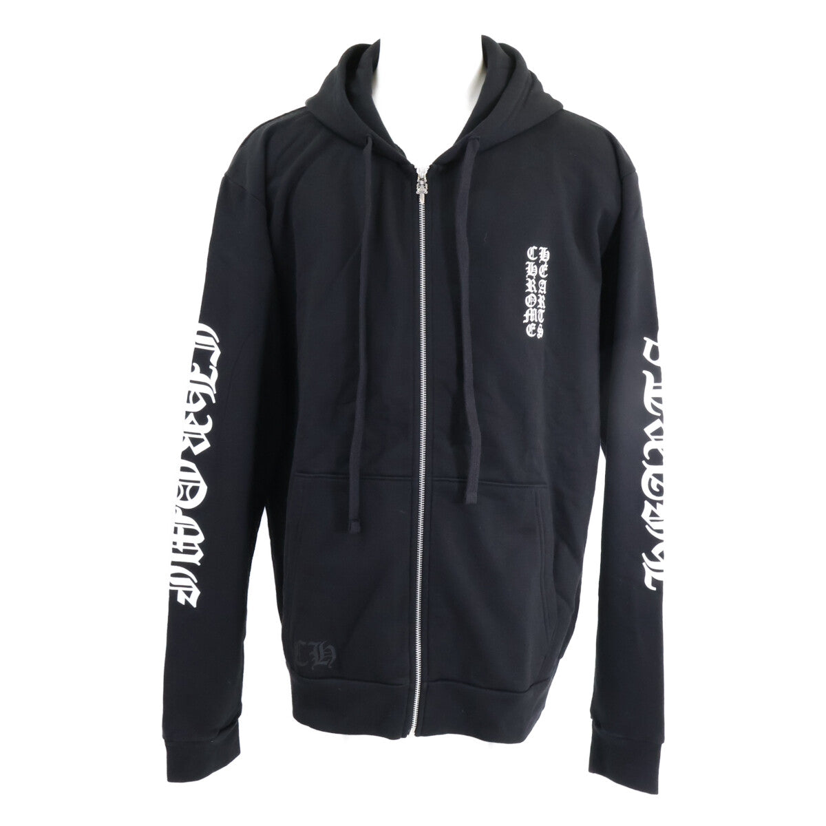 Chrome hearts クロムハーツ 【美品/国内正規】Vertical Logo Zip Up Hoodie クロムハーツ バーティカル ロゴ ジップアップ パーカー トップス