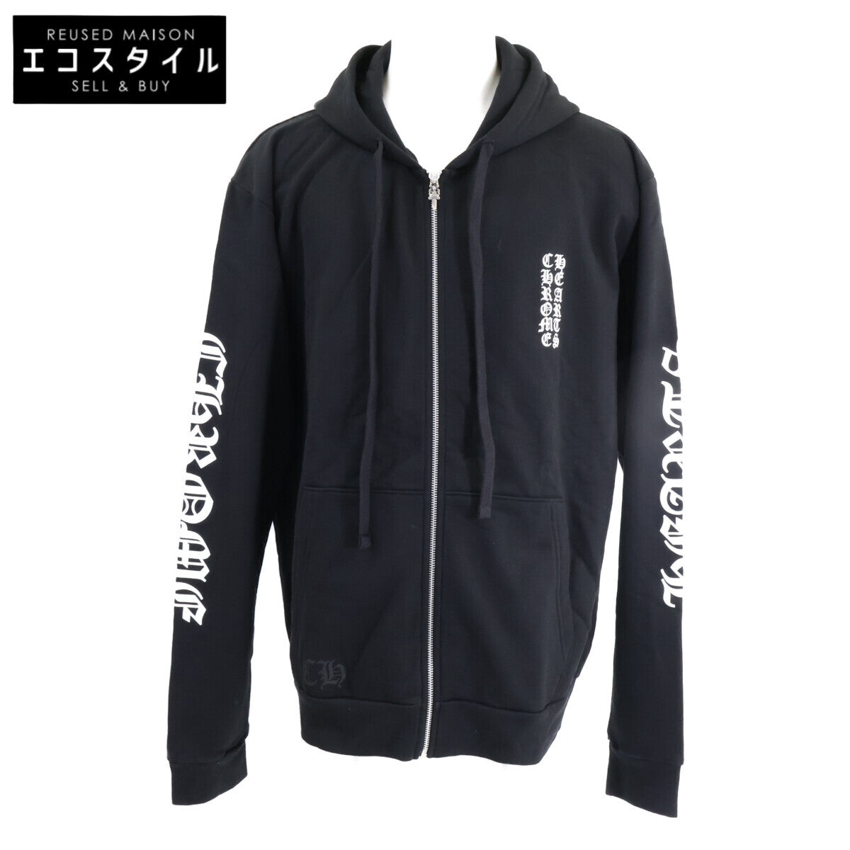 Chrome hearts クロムハーツ 【美品/国内正規】Vertical Logo Zip Up Hoodie クロムハーツ バーティカル ロゴ ジップアップ パーカー トップス