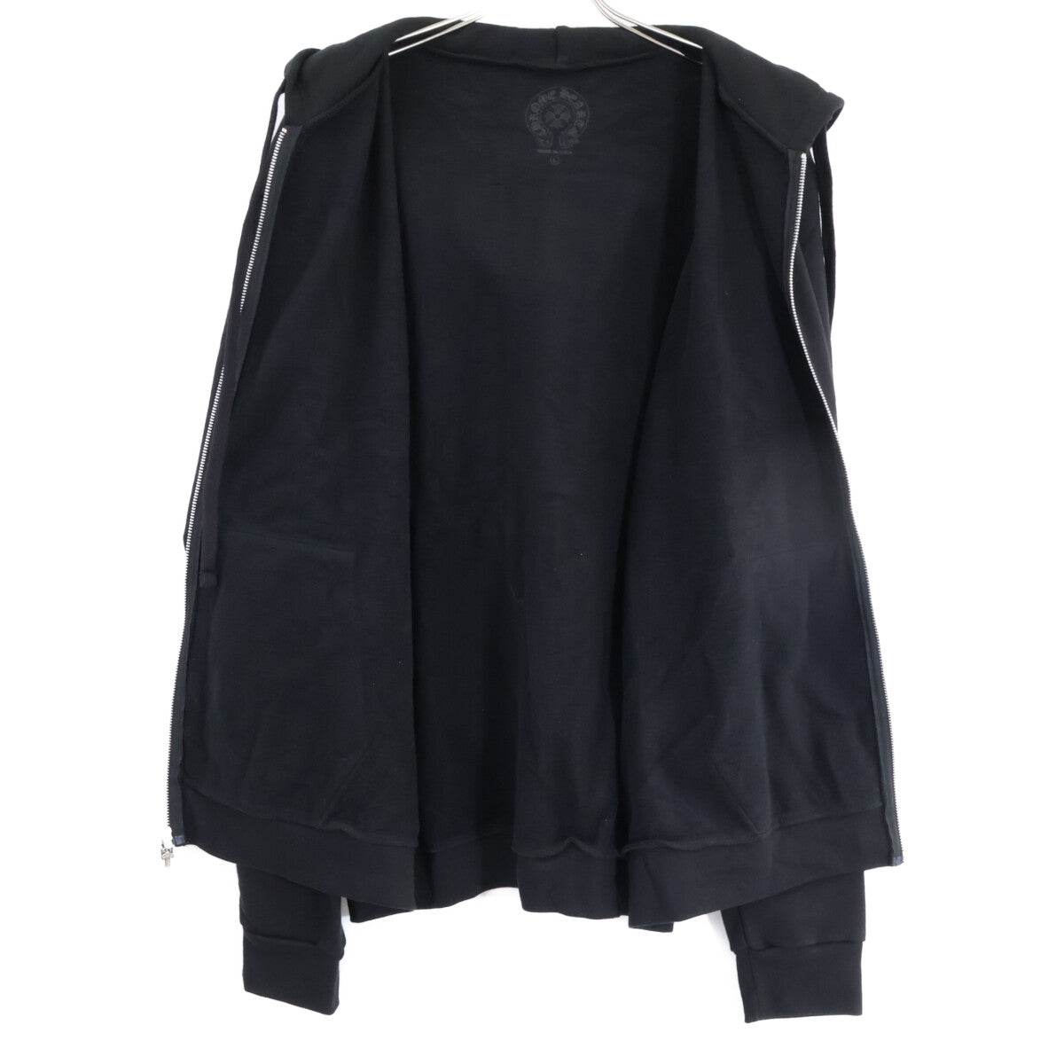 Chrome hearts クロムハーツ 【美品/国内正規】Vertical Logo Zip Up Hoodie クロムハーツ バーティカル ロゴ ジップアップ パーカー トップス