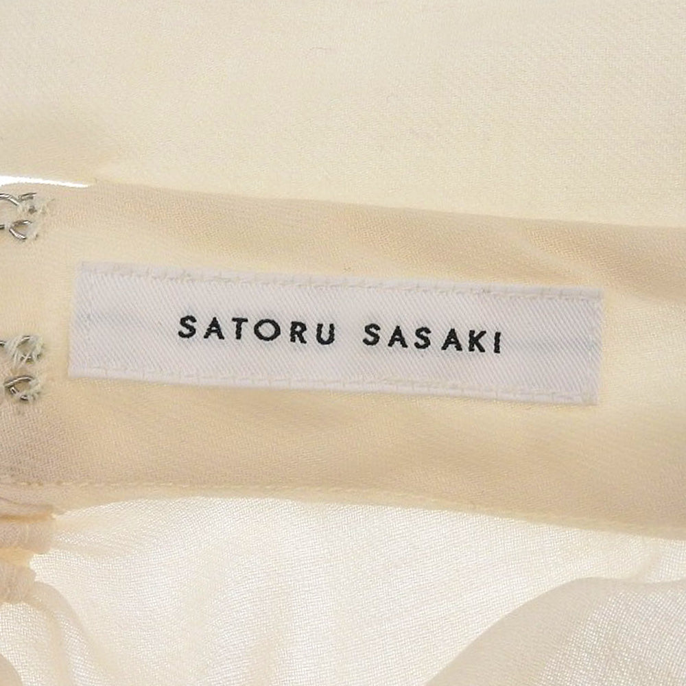 SATORU SASAKI 佐藤佐佐木 美品 SATORU SASAKI 佐藤佐佐木 短袖 领结 褶皱衬衫 女士 象牙色 1 SS23-SH03-103 上衣 1 女士