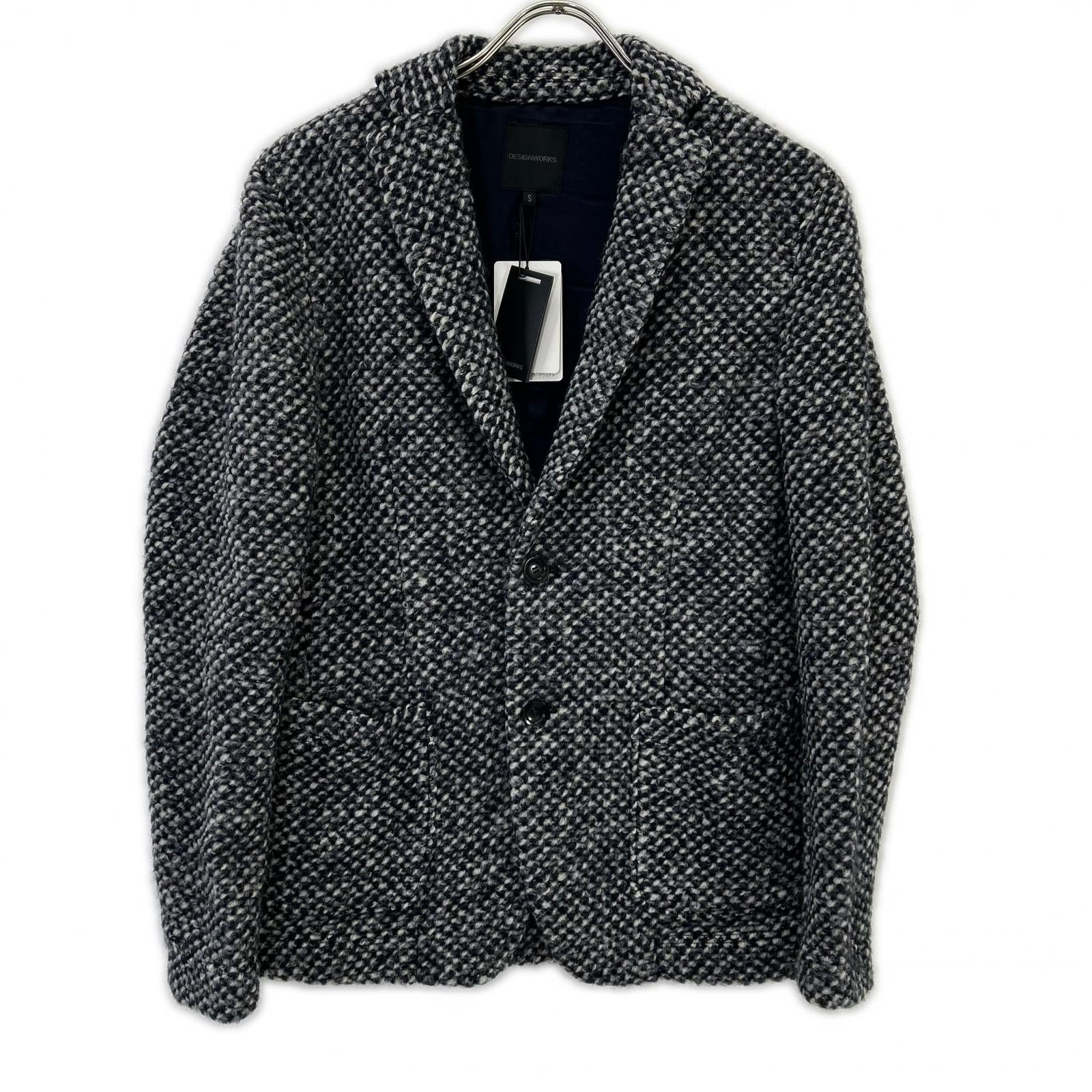 0310023010 Gray Wool Blend 2B Jacket S Men's