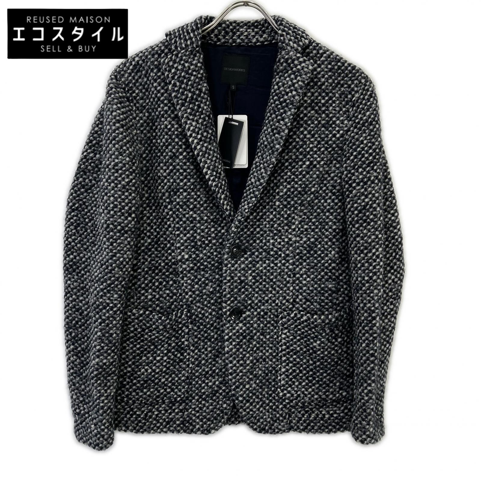 0310023010 Gray Wool Blend 2B Jacket S Men's