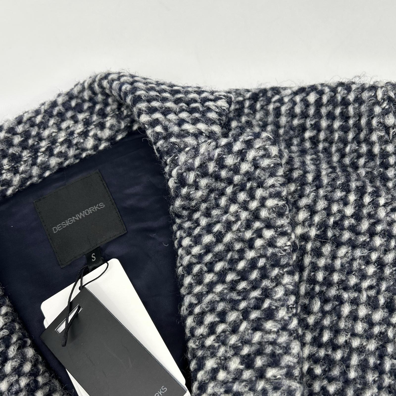0310023010 Gray Wool Blend 2B Jacket S Men's
