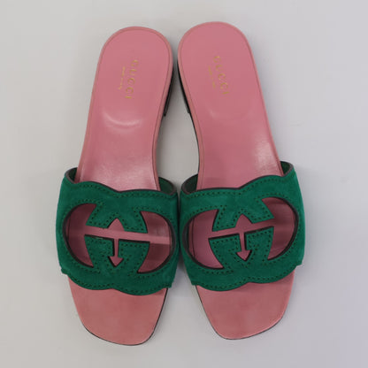 GUCCI 古驰 interlocking G 镂空凉鞋/鞋履
