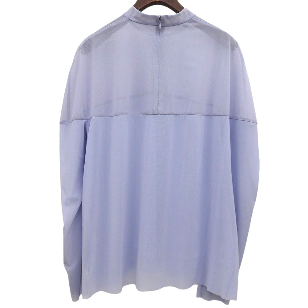 全新 SHEER MESH CURVE SLEEVE TOPS 上衣 女式 蓝色 1 16122-4152 24SS 上衣 1 女式