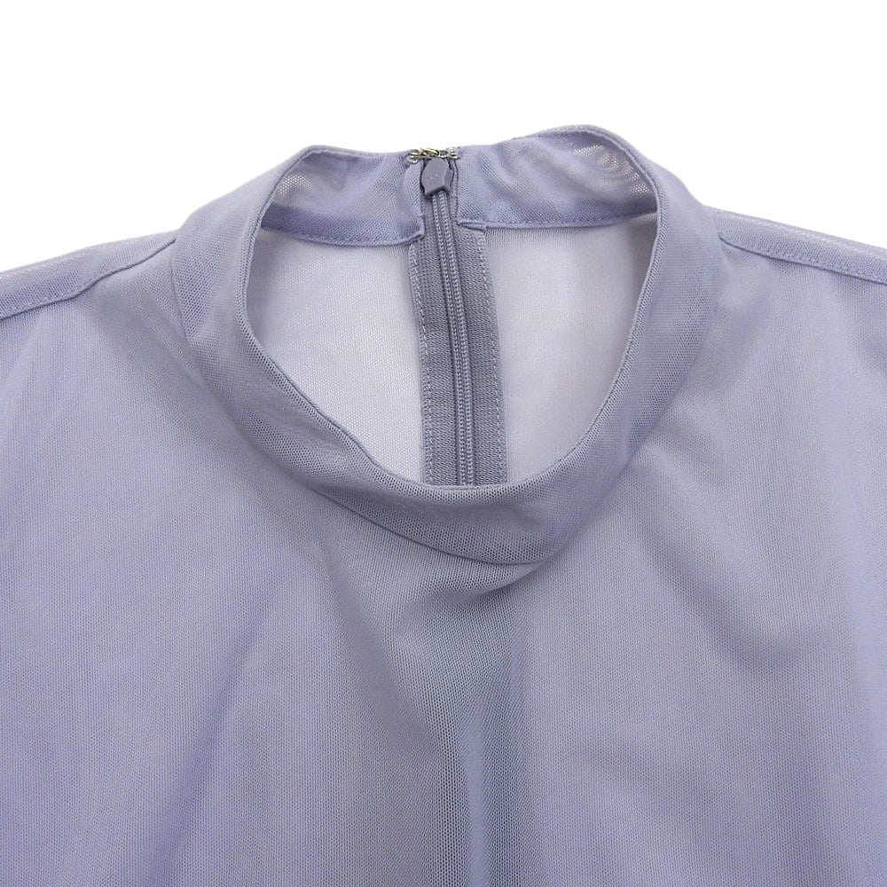 全新 SHEER MESH CURVE SLEEVE TOPS 上衣 女式 蓝色 1 16122-4152 24SS 上衣 1 女式
