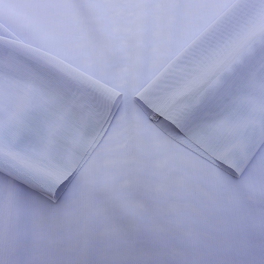 全新 SHEER MESH CURVE SLEEVE TOPS 上衣 女式 蓝色 1 16122-4152 24SS 上衣 1 女式