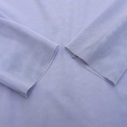 全新 SHEER MESH CURVE SLEEVE TOPS 上衣 女式 蓝色 1 16122-4152 24SS 上衣 1 女式