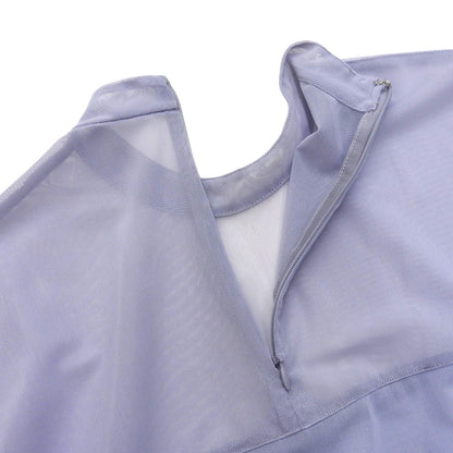 CLANE クラネ 新品同様 SHEER MESH CURVE SLEEVE TOPS トップス レディース ブルー 1 16122-4152 24SS トップス 1