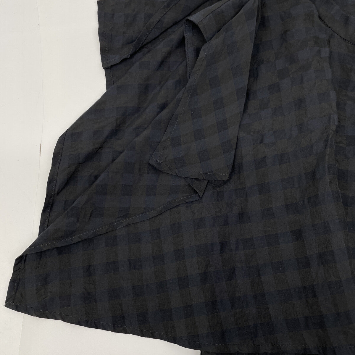 CLANE クラネ 23SS ブラック 14112ー5262 ギンガムチェック HANDKERCHIEF ONE PIECE ワンピース
