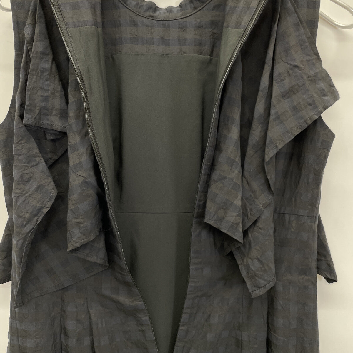 CLANE クラネ 23SS ブラック 14112ー5262 ギンガムチェック HANDKERCHIEF ONE PIECE ワンピース