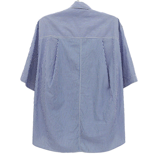 CLANE クラネ 美品 HALF SLEEVE HUGE SHIRTS コットン トップス レディース ブルー×ホワイト 1 18122ー4202 25SS トップス