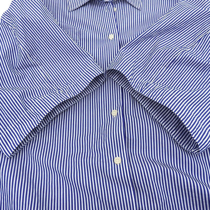 CLANE クラネ 美品 HALF SLEEVE HUGE SHIRTS コットン トップス レディース ブルー×ホワイト 1 18122ー4202 25SS トップス