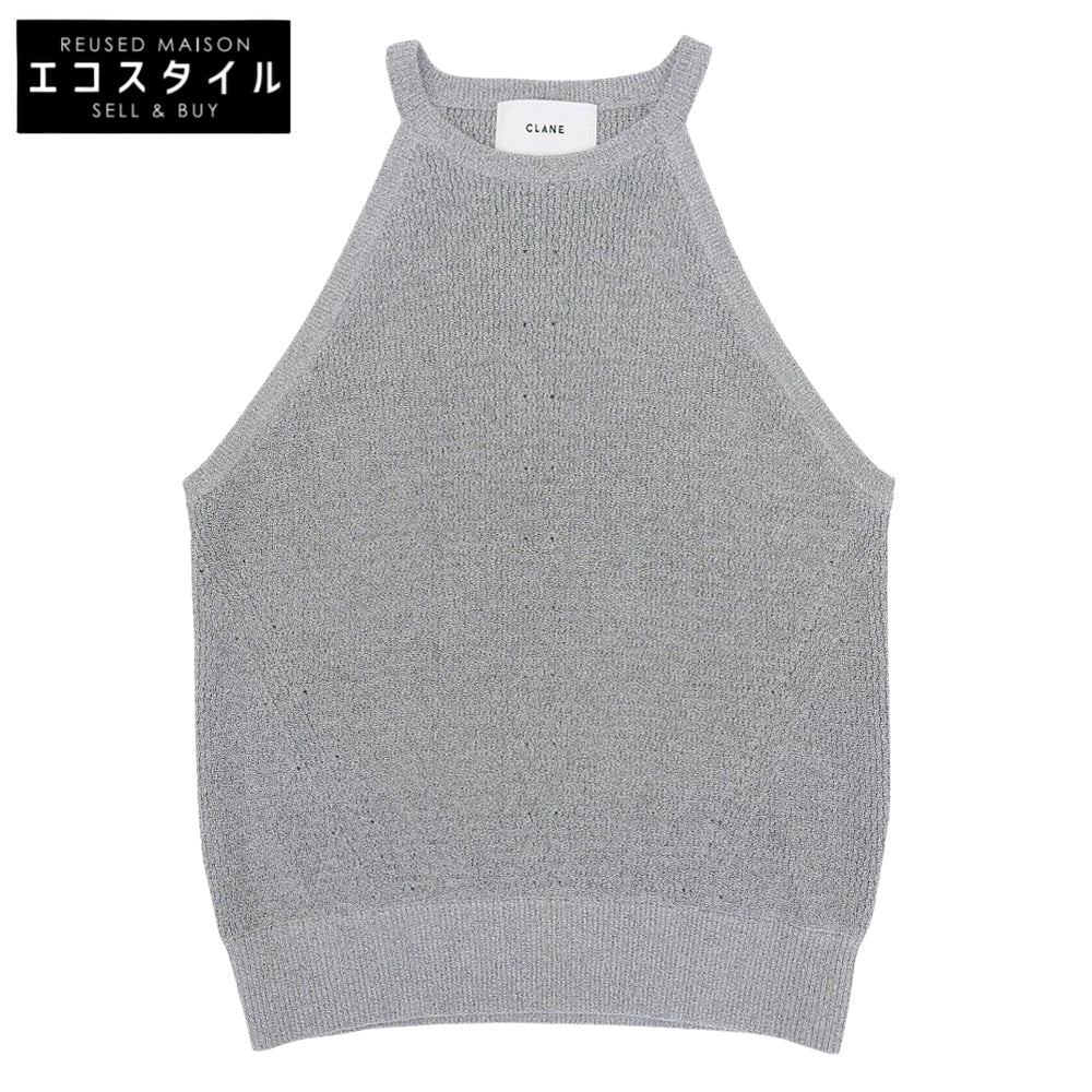 CLANE クラネ 美品 AMERICAN SLEEVE KNIT TOPS トップス レディース グレー 2 17106-2022 24AW トップス