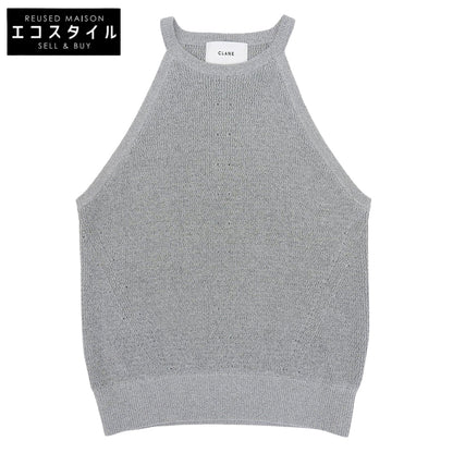 CLANE クラネ 美品 AMERICAN SLEEVE KNIT TOPS トップス レディース グレー 2 17106-2022 24AW トップス