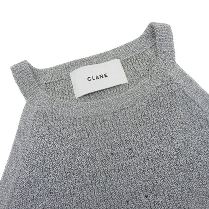CLANE クラネ 美品 AMERICAN SLEEVE KNIT TOPS トップス レディース グレー 2 17106-2022 24AW トップス