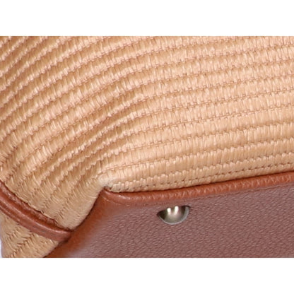 1017 ALYX 9SM アリクス ラフィアファブリックｘレザー ショルダー トートバッグ