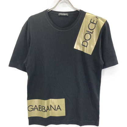 DOLCE&GABBANA Dolce & Gabbana G8HS4T Black Tape Logo T-shirt Tops