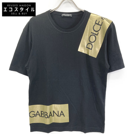 DOLCE&GABBANA Dolce & Gabbana G8HS4T Black Tape Logo T-shirt Tops