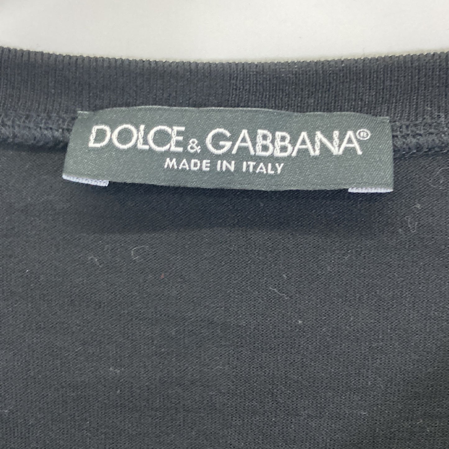 DOLCE&GABBANA Dolce & Gabbana G8HS4T Black Tape Logo T-shirt Tops