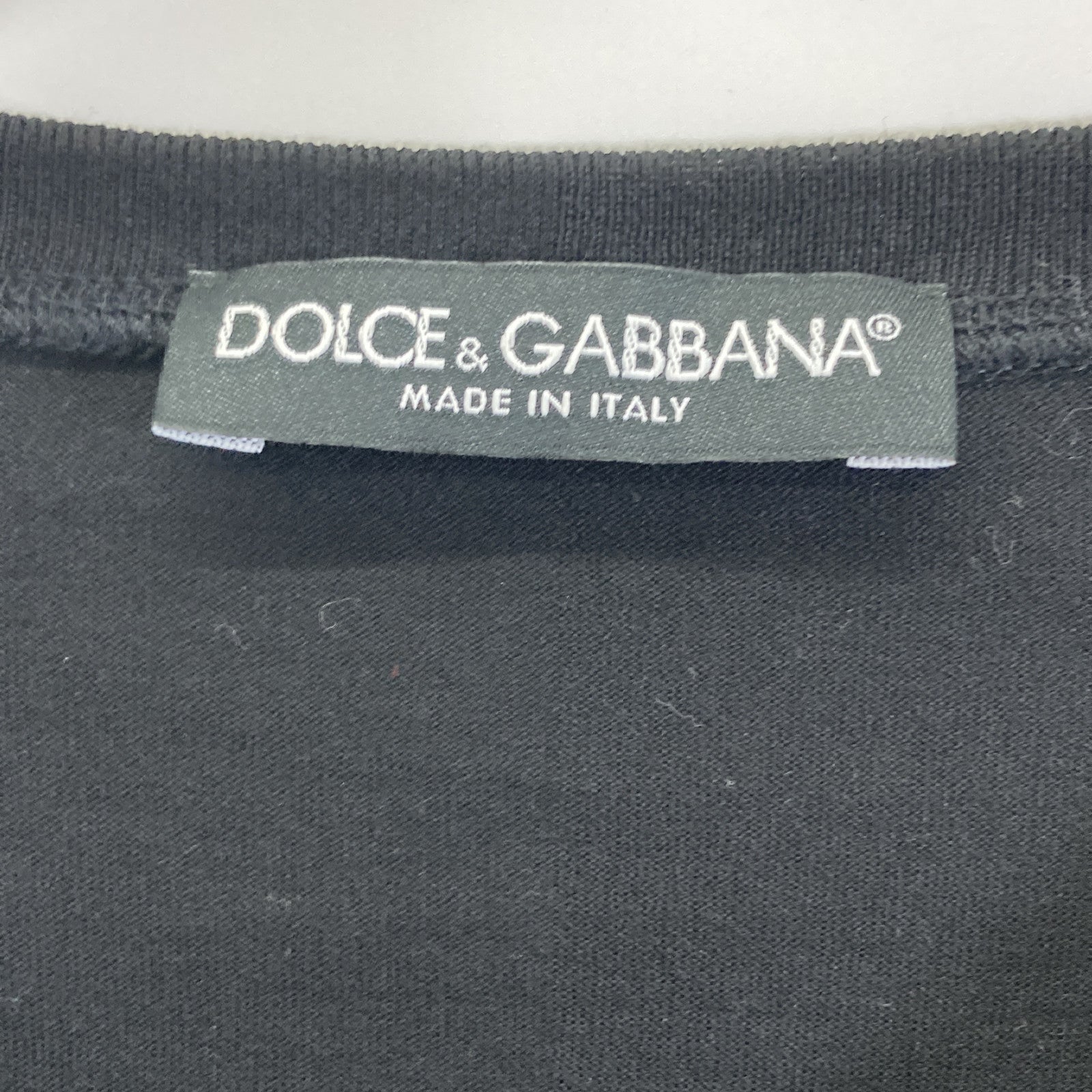 DOLCE&GABBANA Dolce & Gabbana G8HS4T Black Tape Logo T-shirt Tops