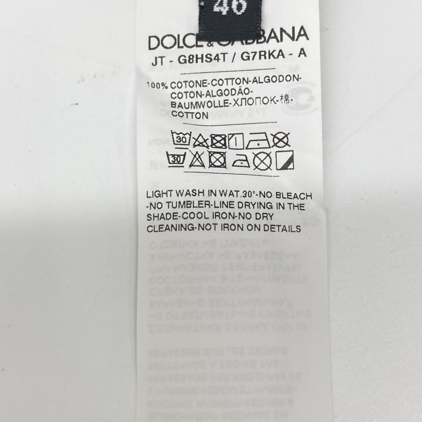 DOLCE&GABBANA Dolce & Gabbana G8HS4T Black Tape Logo T-shirt Tops