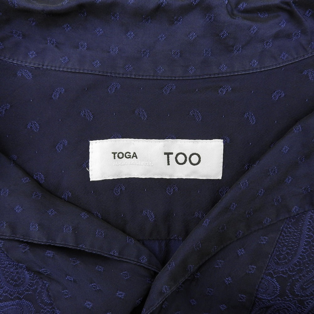 TOGA トーガ 美品 TOGA TOO ペイズリーパネルシャツ トップス メンズ ネイビー M TZ241ーFJ543 トップス