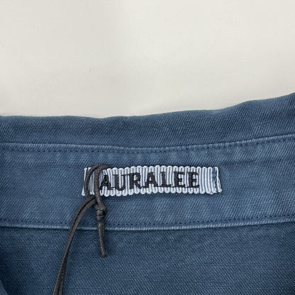 AURALEE オーラリー 蓝色 PRODUCT DYED FINX GABARDINE 半袖衬衫 上衣