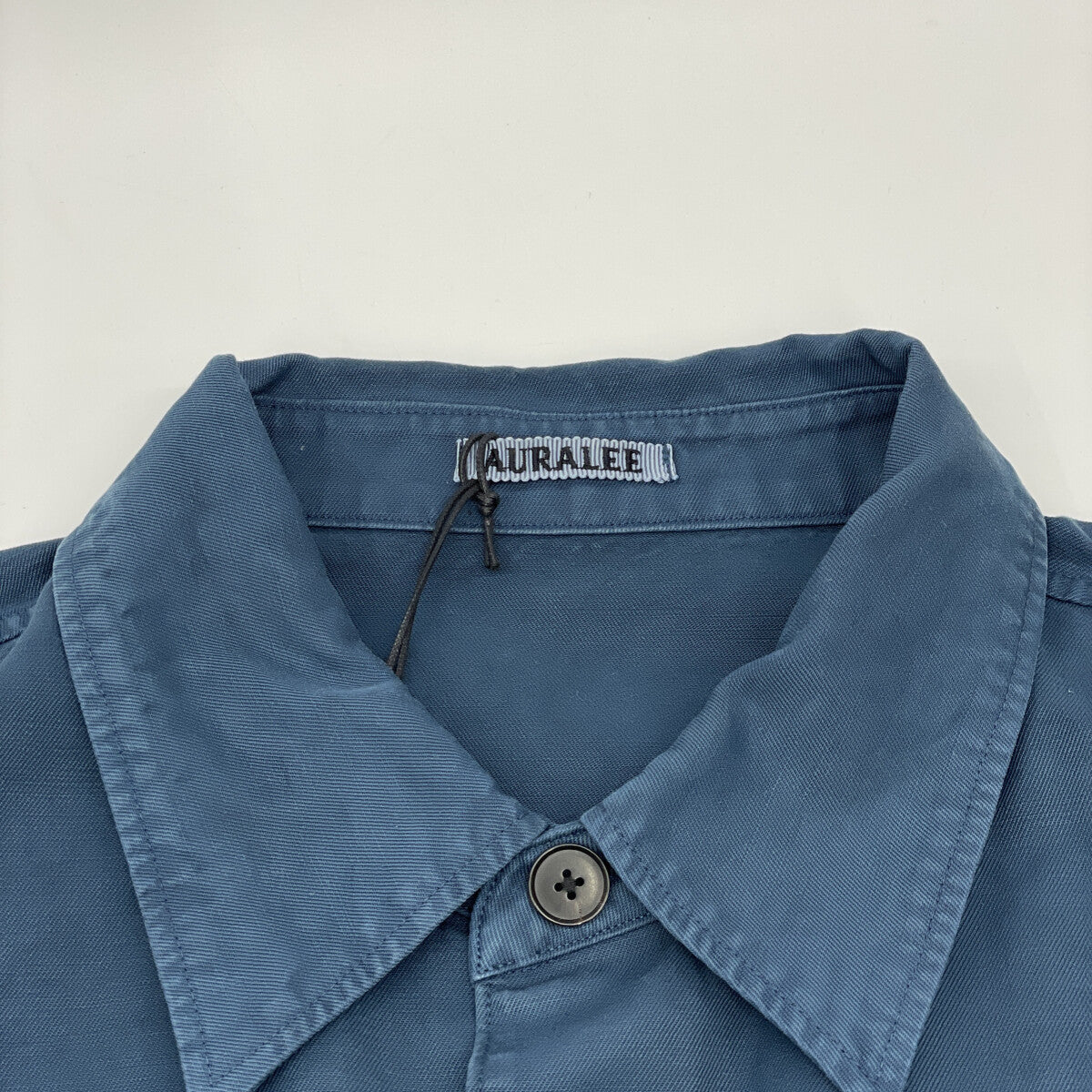 AURALEE オーラリー 蓝色 PRODUCT DYED FINX GABARDINE 半袖衬衫 上衣